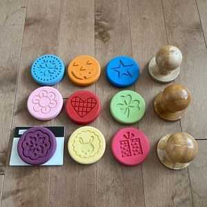 Retired Stampin Up Sugar Cookie Stamp Press Holidays